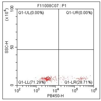 Anti-Human CD8, mFluor 450 (Clone:HIT8a) 流式抗体 检测试剂 - 结果示例图片